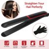 Hair Straightener Curling Iron 2 In 1 Twist Hair Straightener Ceramic Plate Hair Curler w/ Temperature Adjust LCD Display Glove