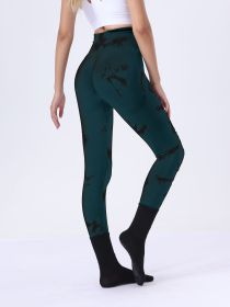 Butt Lifting Yoga Gym Athletic Pants, Hollow Out Tummy Control Sports Leggings Tie Dye Running Pants