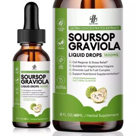 Soursop Graviola Extract Liquid Drop Immune Digestive Support & Antioxidant (Option: Default)