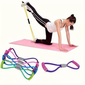 8-Shaped Elastic Resistance Band (Color: Blue)