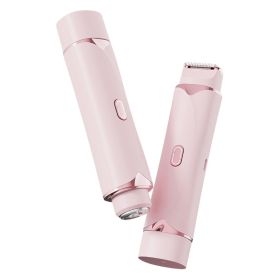 Women Mini Electric Hair Shaver,Double Head Electric Shaver (Option: Pink)