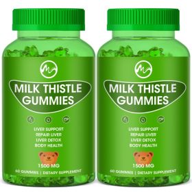 (2 Pack) Milk Thistle Gummies, Liver Cleanse Gummy, Organic Liver Detox Supplements For Men & Women - 60 Gummies (Option: Default)