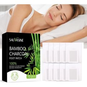 (20pcs)Natural Bamboo Charcoal Foot Patch,Strong Adhesive Patch,Comtable Herbal Detox Pads Stress Relief&Feet Care,Help Improve Sleep (Option: Default)