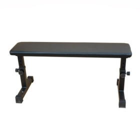 Home Flat Dumbbell Bench Comfortable Design Home Fitness Strength Training Bench (Color: Black)
