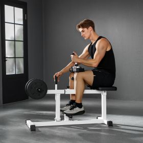 Adjustable Seated Calf Raise Exercise Strength Training Gym Equipment (Option: White 1090x480x150 mm)